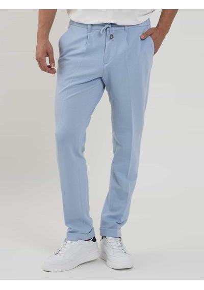Dufy Mavi Erkek Slim Fit Fitilli Jogger Pantolon - 104486-mavi Mavi