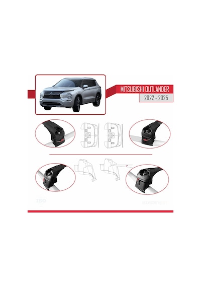 Mitsubishi Outlander 2022-2025 Arası İle Uyumlu Ace-2 Ara Atkı Ta