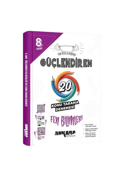 8. Sınıf  Fen Bilimleri Güçlendiren 20'li Konu Tarama Denemesi -  Ankara Yayıncılık