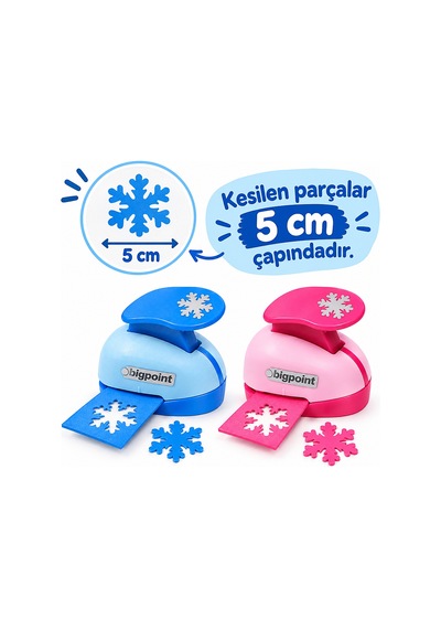 Bigpoint Şekilli Delgeç 5cm Kar Tanesi X 4 Adet Diger