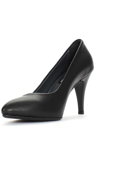 Kadın Siyah İnce Topuklu Deri Stiletto