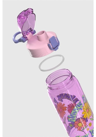 Renga Wave Desenli 630 Ml Tritan Çocuk Matara 912166 Lila Lila