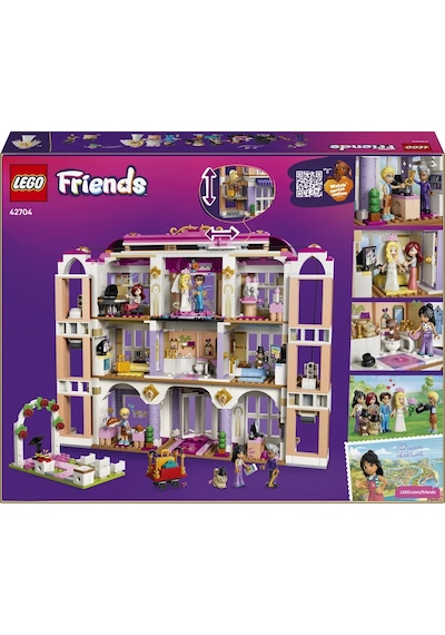 LEGO® Friends Büyük Heartlake City Oteli 42704 - 9 Yaş ve Üzeri Çocuklar için 6 Mini Bebek İçeren Oyuncak Yapım Seti (1406 Parça)