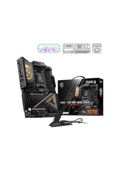 Msı Mb Meg X870e Ace Max Am5 Ddr5 8400mhz Oc Usb 40gbps 5x M.2 Hdmı 2x Type-c Dp 10g Lan 5g Lan Wıfı 7 Rgb Atx