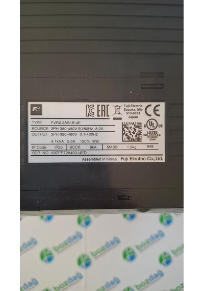 Fuji Fvr-micro Fvr2.2as1s-4e 2.2kw Sürücü 1.5/2.2 Kw 4/6 A 3 Phase Drıver