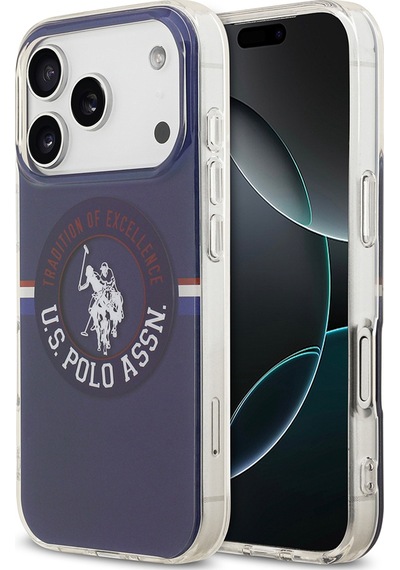 Apple Uyumlu iPhone 17 Pro Kılıf U.s. Polo Assn. Lisanslı M-safe Şarj Özellikli Iml Stripe Logolu Kapak Lacivert Lacivert