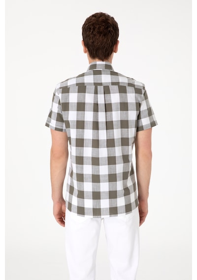 U.s. Polo Assn. Erkek Vizon Gömlek Kısa Kollu 50299813-vr052 Vizon