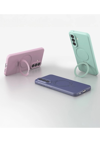 Samsung Uyumlu Galaxy A57 5g Regal Magsafe Standlı Kapak Turuncu