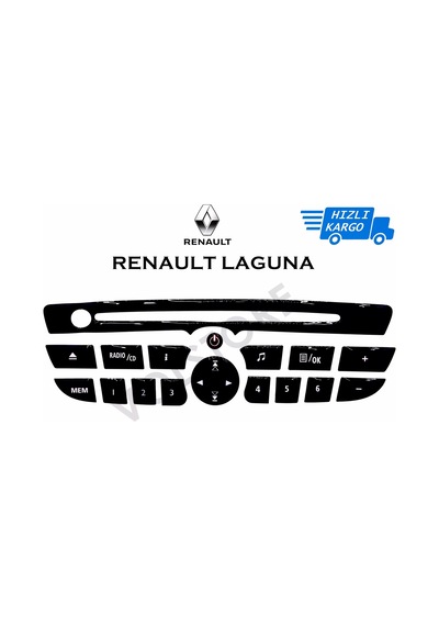 Renault Laguna Teyp Tuş Takımı Pianoblack