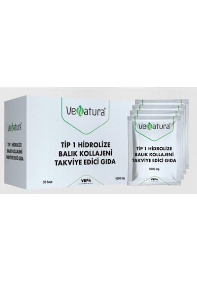 Venatura Tip 1 Hidrolize Balık Kollajeni Takviye Edici Gıda 30 Şa