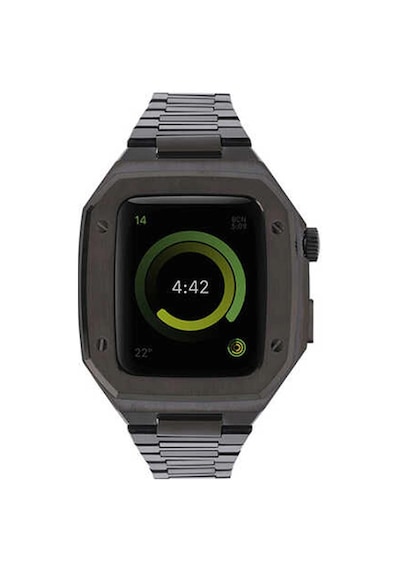 Apple Watch Uyumlu,44mm Metal Petek Kasalı Kordon - Siyah