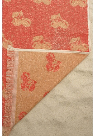 Mercan & Turuncu Cherry %100 Pamuklu Plaj Havlusu 70x140 Cm