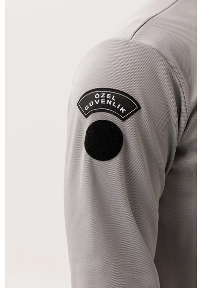 Münih Güvenlik Uzun Kol T-shirt Kurumsal Güvenlik Personel Kıyafeti Gri-füme