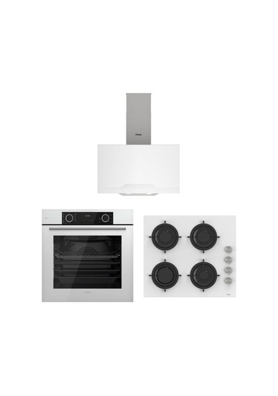 Ferre D064 - CS206 - XE63CB Fryart Beyaz Ankastre Set