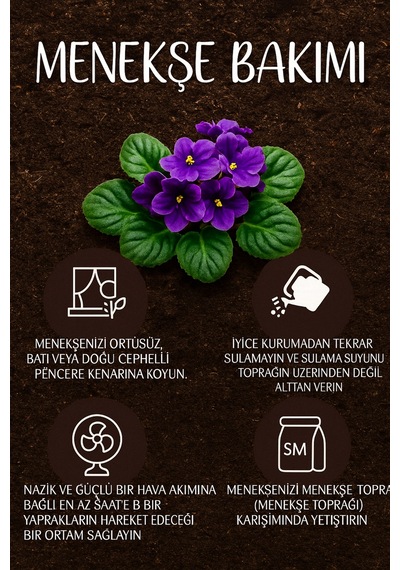 Menekşe Toprağı 5 Litre - Böcek Sinek Yapmayan Premium Kalite 1000
