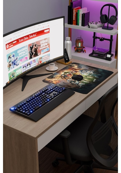 The Rising Of The Shield Hero Dikişli Kauçuk Oyuncu Mousepad V2 - 48x40 Xl Gaming Mouse Pad