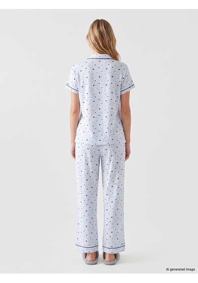 Lcw Dream Ekru Puantiyeli Kadın Pijama Takım