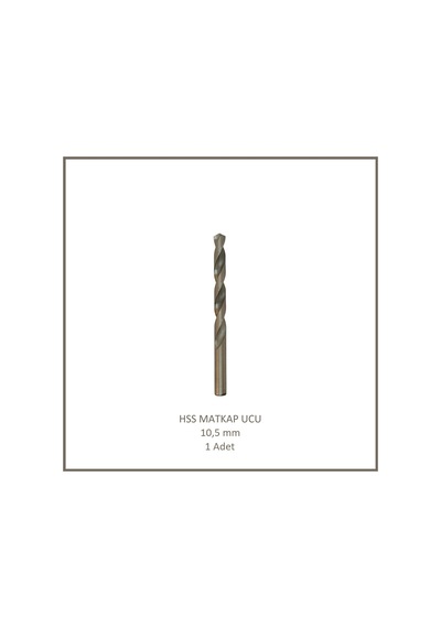 Hss Matkap Ucu 10,5 Mm, Metal, Ahşap, Plastik İçin 1 Adet