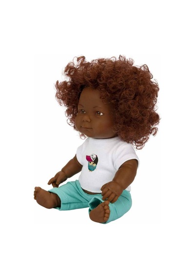 Kıvırcık Esmer Dada Bebek 35 Cm