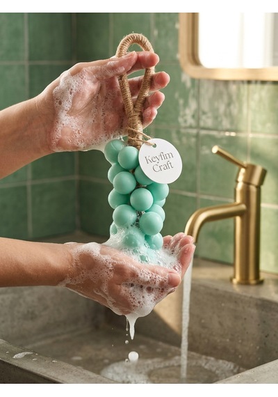 Keyfim Craft El Yapımı Su Yeşili Üzüm Tanesi Tasarımlı Banyo Ve Dekoratif Sabun Lavanta