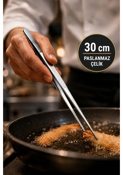 Çelik 30 Cm Çok Amaçlı Cımbız Profesyonel Şef Cımbızı Maşası Cin765-3