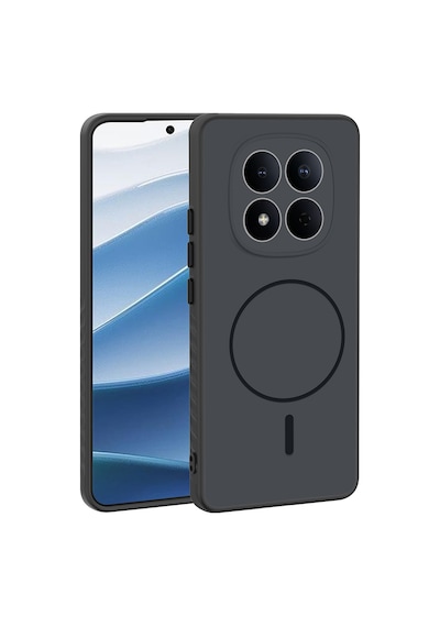 Xiaomi Redmi Note 15 5g Kılıf Kamera Lens Korumalı Magsafe Destekli Silikon Cherena Siyah