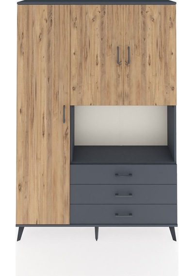 Arges Dolap 6 Raflı 3 Çekmeceli 3 Kapaklı 132x30x195 Antrasit... Antrasit Arges Dolap 6 Raflı 3 Çekmeceli 3 Kapaklı 132x30x195 Antrasit... Antrasit
