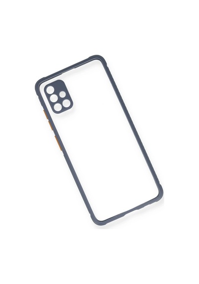 Gld-spt- Newface Samsung Uyumlu Galaxy A71 Kılıf Miami Şeffaf Silikon - Gri
