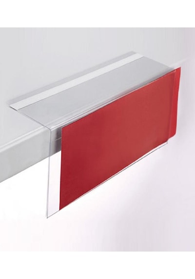 Bantlı Raf İlan Duyurucu Pvc Shelftalker - Dikey A/7 10,5 7,5 Cm - Pakette 100 Adet