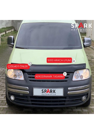 Volkswagen Caddy 2004-2010 Yıl Aralığı Uyumlu Kaput Rüzgarlığı 3mm Siyah