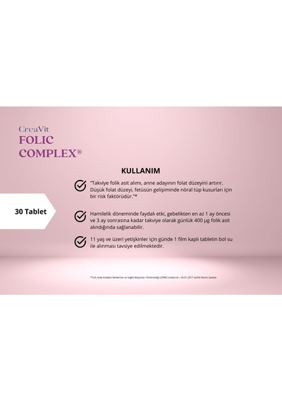 Creavit Folic Complex 30 Tablet