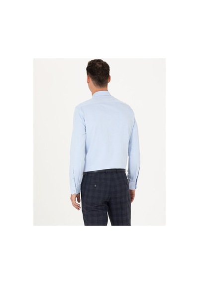 Pierre Cardin Slim Fit Uzun Kollu Basic Gömlek 50277778-vr003 Mavi