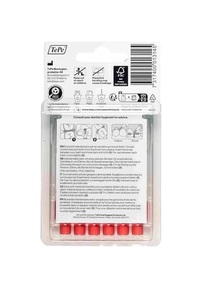 X-soft 0.5 Mm - Kırmızı Diş Arayüz Fırçası 1x 6 Adet
