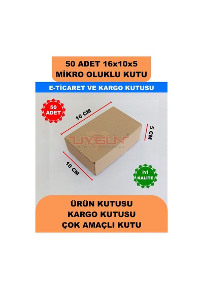 50 Adet 16x10x5 Cm Küçük Kargo Kutusu Ürün Kutusu E-ticaret Kutusu