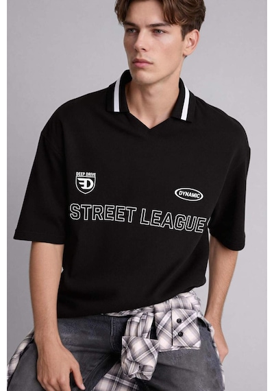 Defacto Loose Fıt Polo Yaka Kısa Kollu Polo Tişört G4270ax26smbk81 Siyah-bk81 Defacto Loose Fıt Polo Yaka Kısa Kollu Polo Tişört G4270ax26smbk81 Siyah-bk81