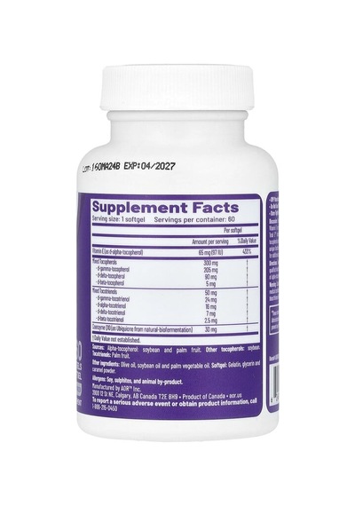Advanced Orthomolecular Research Aor, Total E , 60 Capsules