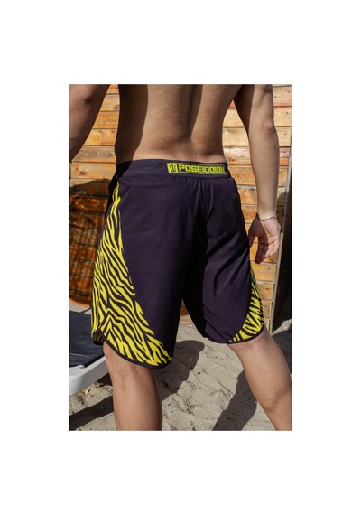 Pose I Down Leo Yellow Surf Boardshort Siyah