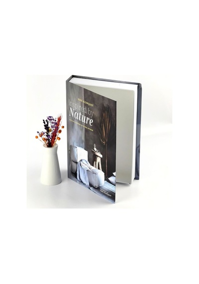 Bak Gel Al Kitap Görünümlü Dekoratif Kutu, Iskandinav Tarzı Kitap Şeklinde Saklama Kutusu, Ev Dekorasyonu, Modern Ev Dekorasyonu- Natural Life - Dvdktpkt010