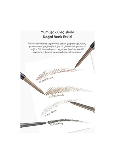 Doğal Görünüm Sunan Ultra İnce Uçlu Çift Taraflı Kaş Kalemi Clıo Kill Brow Slim Brow 03 Ash Taupe 88797991