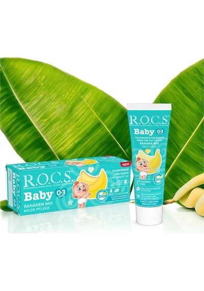 R.o.c.s. Baby 0-3 Yaş Muz Püresi Tadında Florürsüz Diş Macunu 45gr