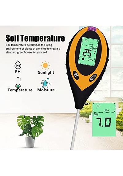 Ayrex 4'ü 1 Arada Toprak Test Cihazı, Nem Ölçüm Cihazı, Bitki Toprağı, Bahçe, Çiftlik, Çim İçin Nem Ölçer, 0