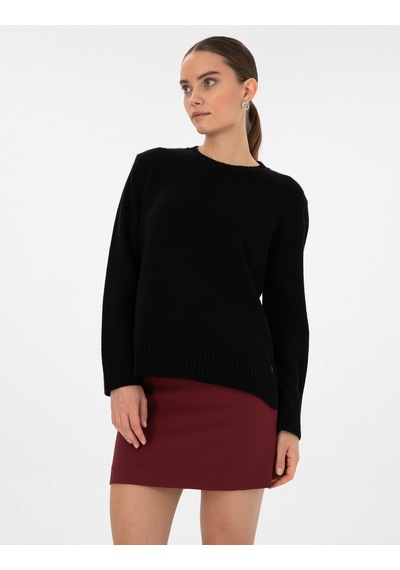 Pierre Cardin Kadın Siyah Kazak /triko 50316310-vr046 Siyah