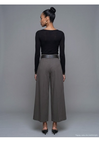 Dilvin 72796 Kemerli Culotte Pantolon-haki