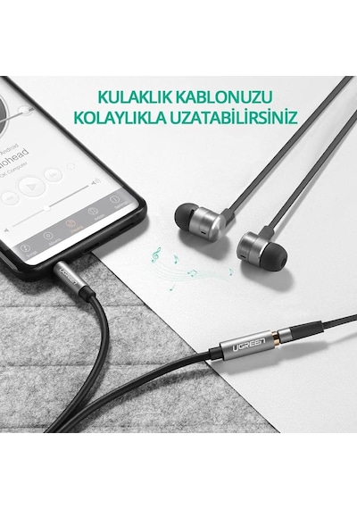 3.5 Mm Jack Ses Aux Uzatma Kablosu 1.5 Metre Diger