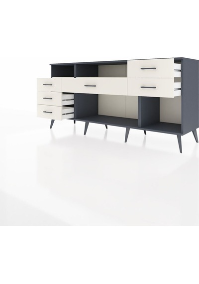 Hyperion Konsol 2 Raflı 6 Çekmeceli 176x44x83 Antrasit-aytaşı Aytaşı Hyperion Konsol 2 Raflı 6 Çekmeceli 176x44x83 Antrasit-aytaşı Aytaşı