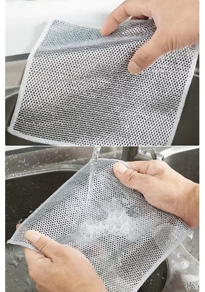 3 Adet Iki Katlı Zor Kir Bezi, Inox Telli Bulaşık Bezi, Mutfak Banyo Bezi Diğer
