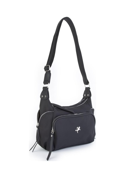 Nas Bag Kadın Çapraz Çanta Siyah Saten 26x21x15 Cm Siyah Saten