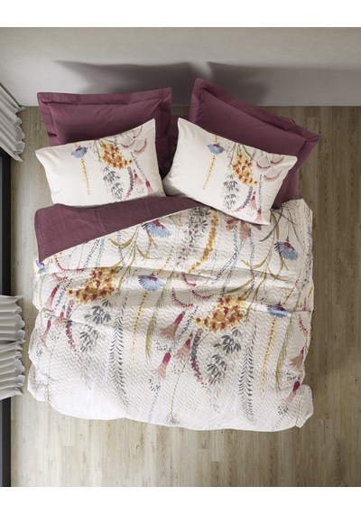 Cotton Box Çift Kişilik Complete Set Flos Bordo