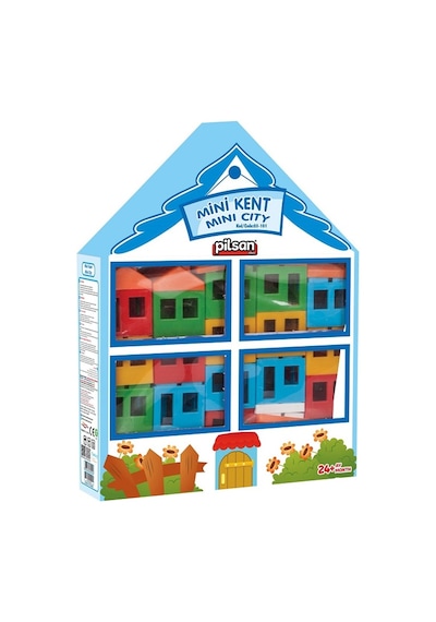 Pilsan Mini Kent 40 Parça Eğitici ve Zeka Geliştirici Oyun Evi