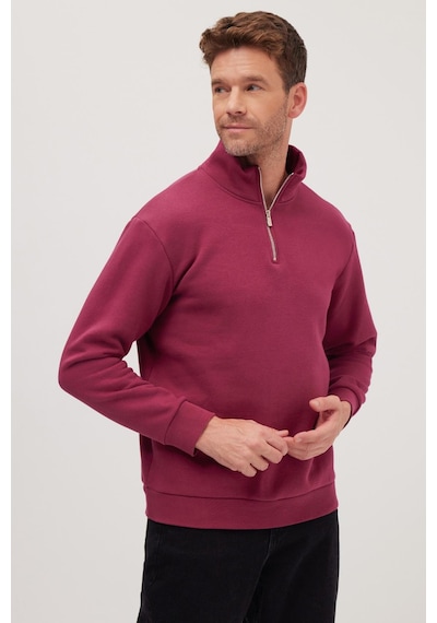 Tudors Unisex Relax Fit Rahat Kesim Pamuklu İçi Polarlı Yarım Fermuarlı Fuşya Dik Yaka Sweatshirt-35156 Fuşya Tudors Unisex Relax Fit Rahat Kesim Pamuklu İçi Polarlı Yarım Fermuarlı Fuşya Dik Yaka Sweatshirt-35156 Fuşya